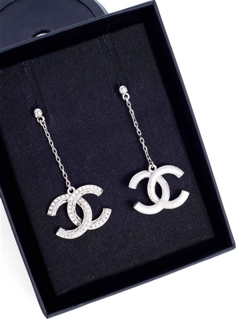 swarovski chanel earrings|Chanel cc earrings price list.